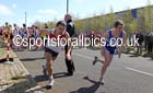 Start of the 3rd leg, Conrad Franks (Gateshead) and Matt Nichelson (Morpeth) during the Elswick Harriers Relays, Newburn. Photo: David T. Hewitson/Sports for All Pics